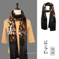 100% Merino Wool Leopard Printing Shawl for Lady